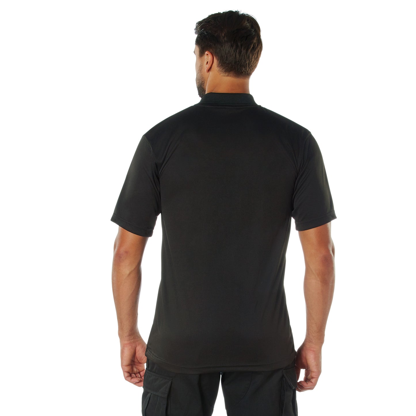 Rothco USMC Eagle, Globe & Anchor Moisture Wicking Polo Shirt - Black