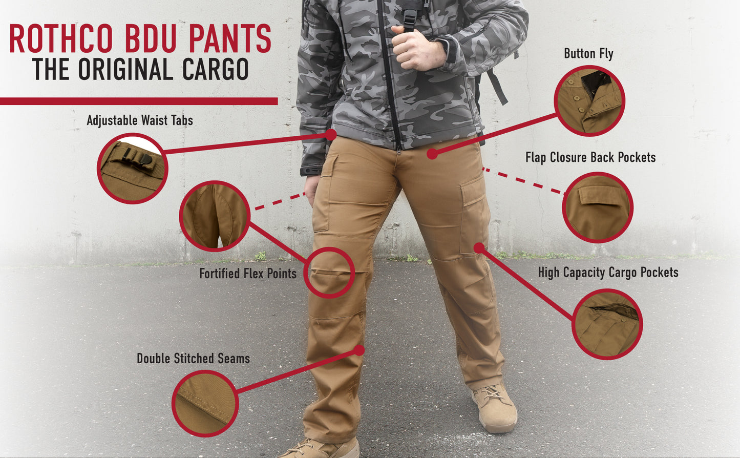 Rothco Camo Tactical BDU Pants