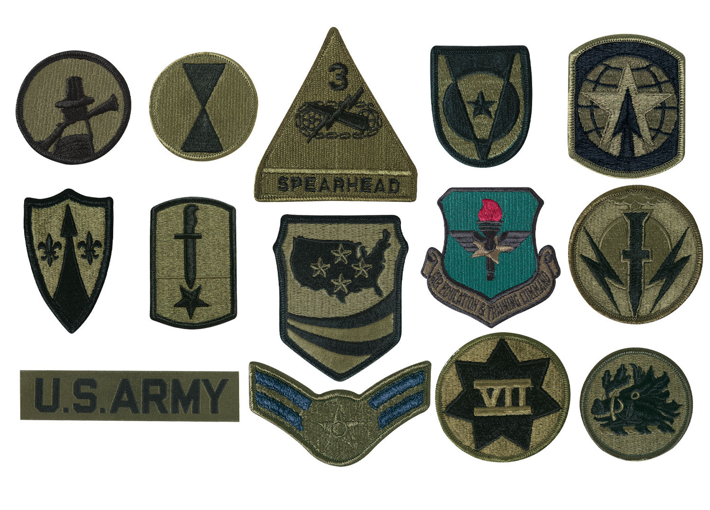 Rothco Subdued Military Assorted Military Patches