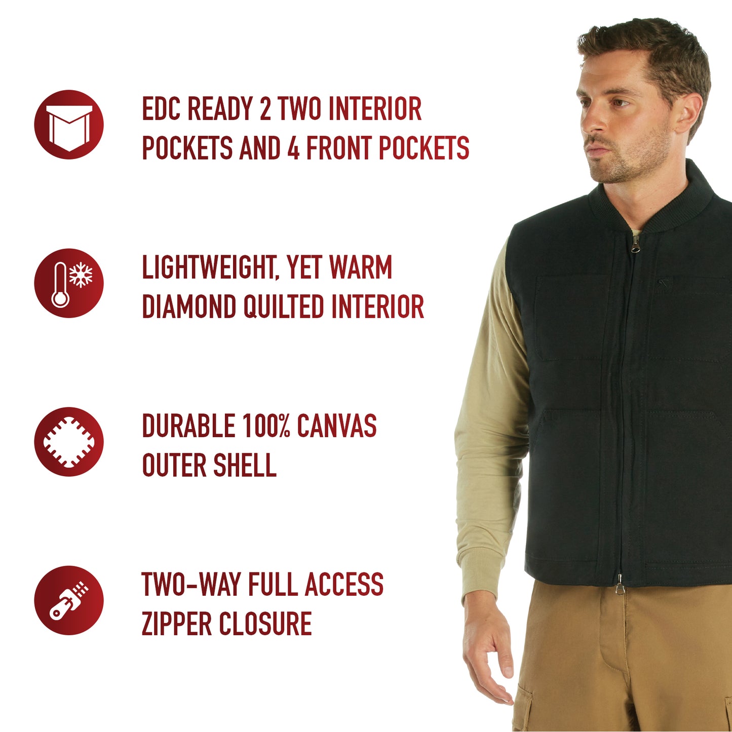 Rothco Concealed Carry Backwoods Canvas Vest