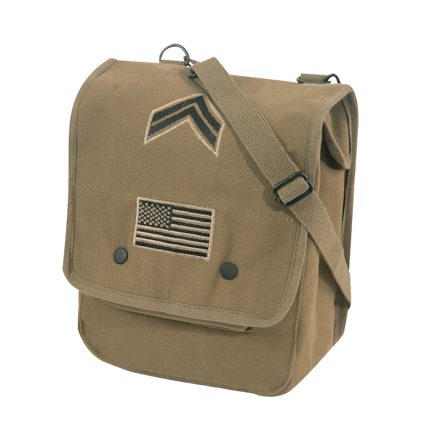 Rothco Canvas Map Case Shoulder Bag With Military Patches