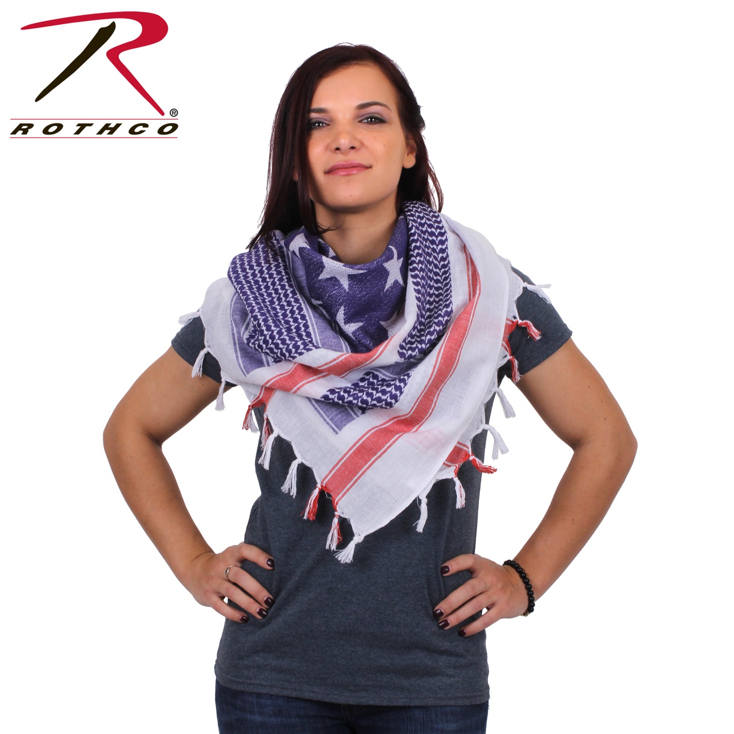 Rothco Stars and Stripes US Flag Shemagh Tactical Desert Keffiyeh Scarf