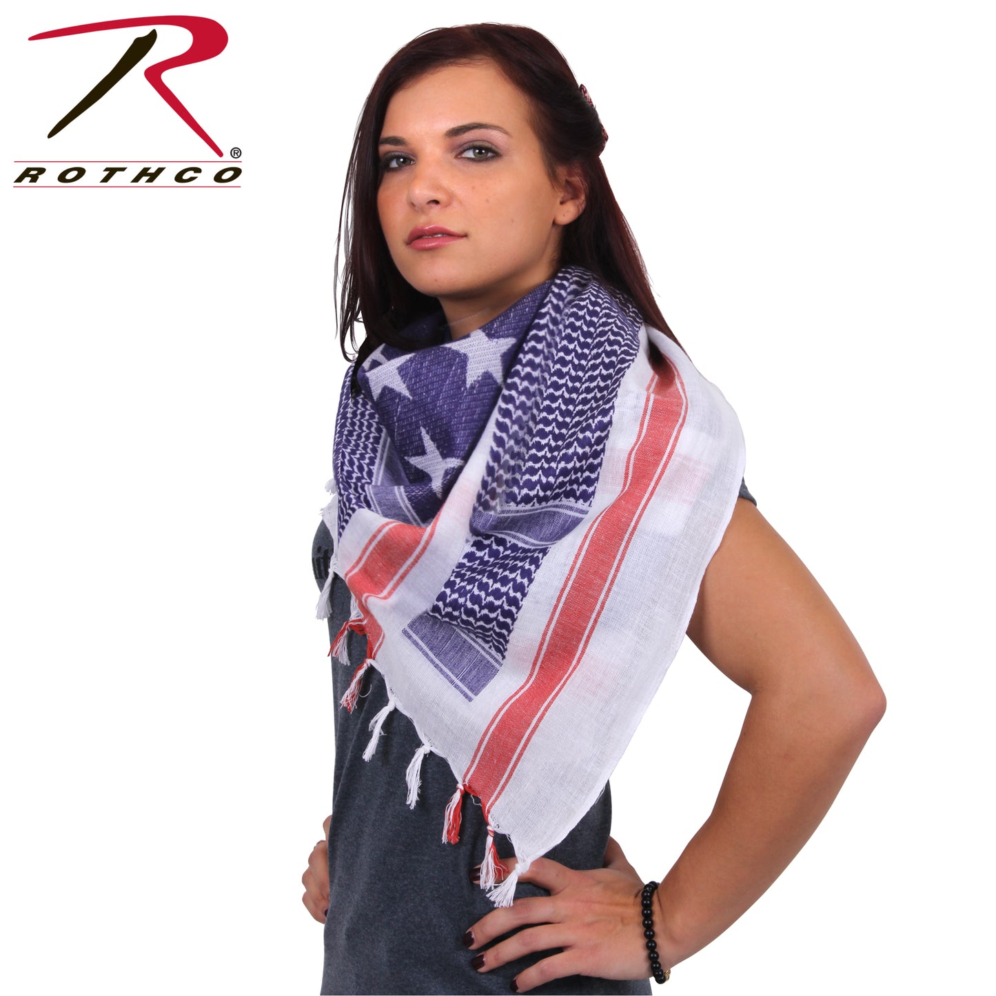 Rothco Stars and Stripes US Flag Shemagh Tactical Desert Keffiyeh Scarf