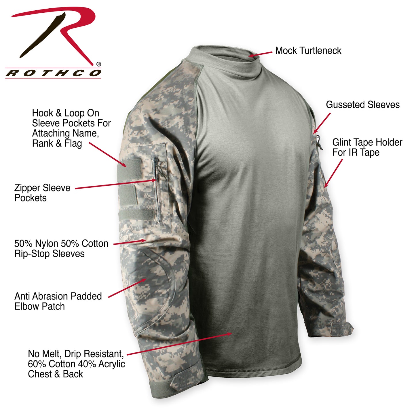 Rothco NYCO FR Fire Retardant Combat Shirt