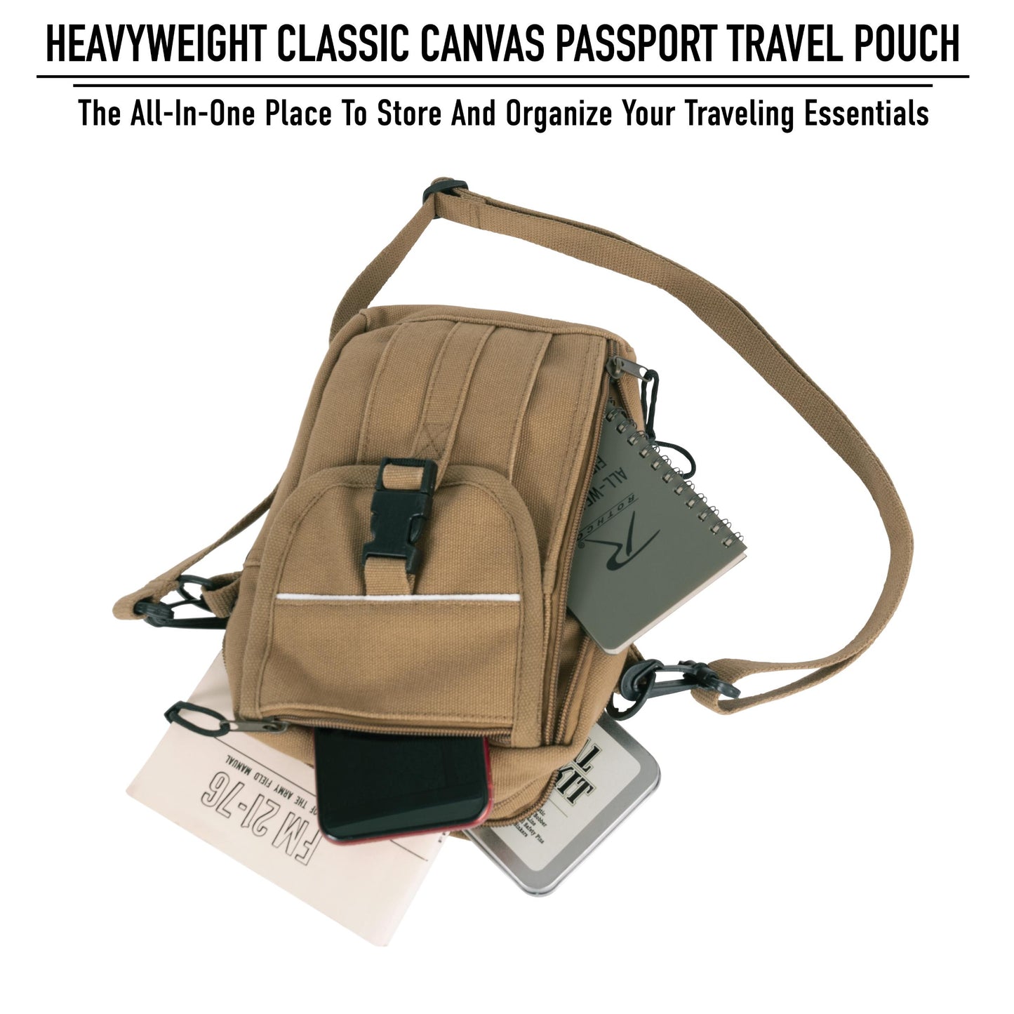 Rothco Heavyweight Classic Canvas Passport Travel Pouch