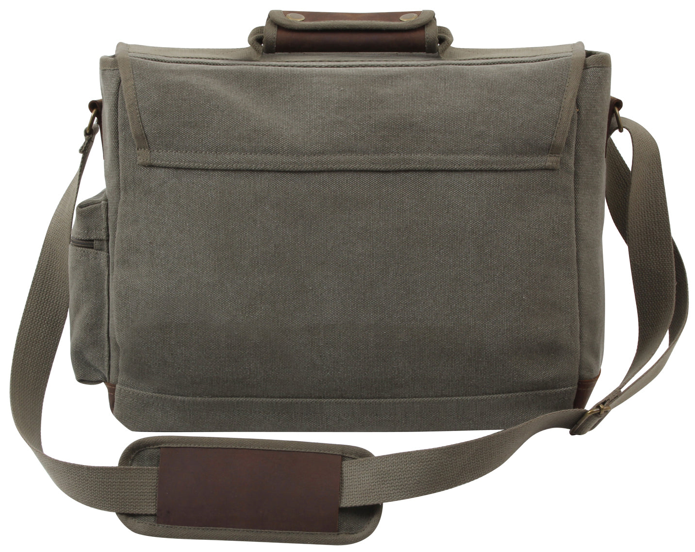 Rothco Vintage Canvas Pathfinder Laptop Bag With Leather Accents