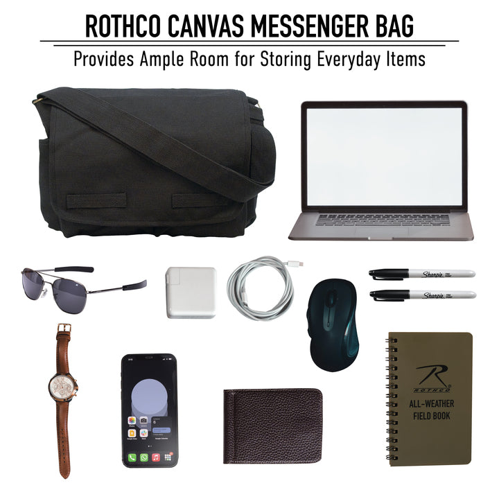 Rothco Classic Canvas Messenger Bag