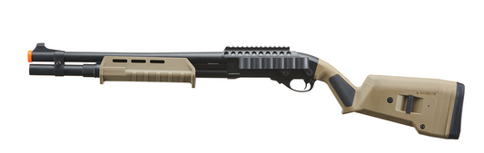 Golden Eagle Airsoft M870 MP M-LOK Style 3/6-Shot Pump Action Gas Shotgun - Tan with Shell Holder