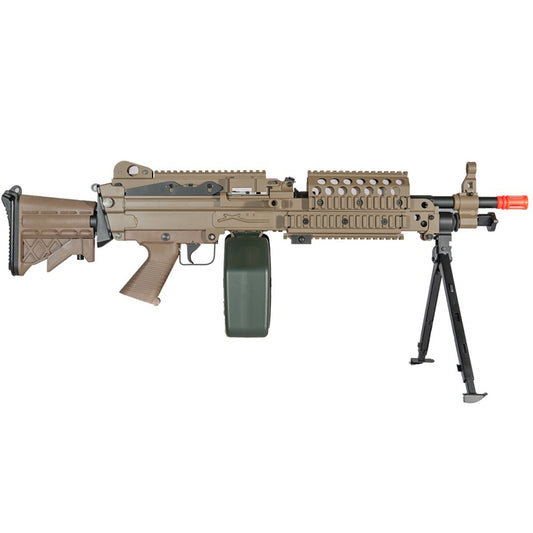 Atlas Custom Works Full Metal M249 MK46 SPW Support Rifle Airsoft AEG - TAN