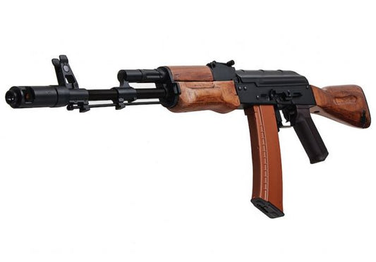 CYMA Standard AK74 Airsoft AEG Rifle with Stamped Steel Receiver and Real Wood Furniture