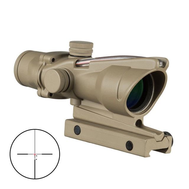 4X32 Acog Style Riflescope With Fiber Optic Green or Red