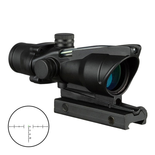 4X32 Acog Style Riflescope With Fiber Optic Green or Red