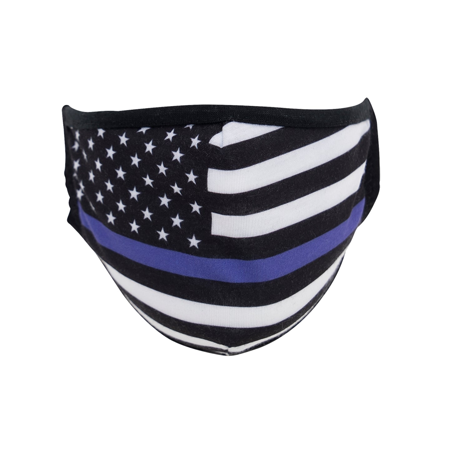 Rothco Thin Blue Line Flag Reusable 3-Layer Polyester Face Mask