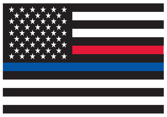 Rothco Thin Blue Line & Thin Red Line Flag Decal