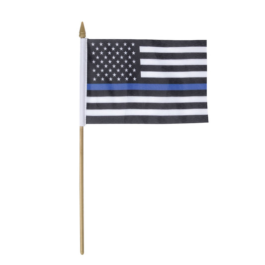 Rothco Thin Blue Line Stick Flag