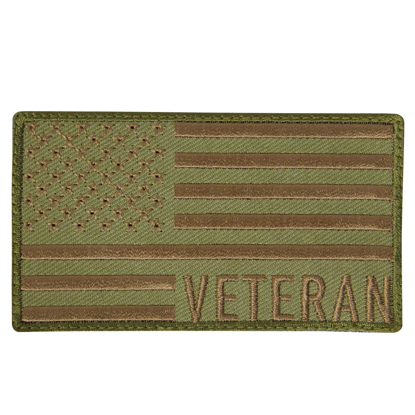 Rothco Veteran US Flag Patch - Coyote Brown