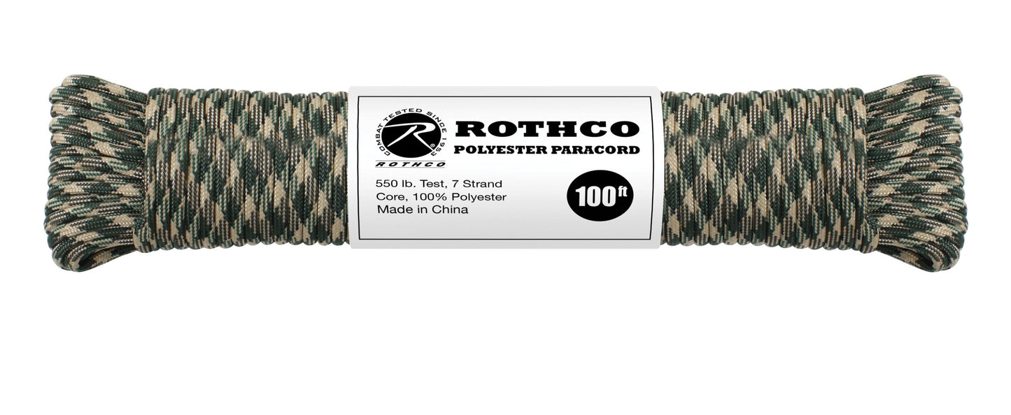 Rothco 550lb Type III Camo Polyester Paracord