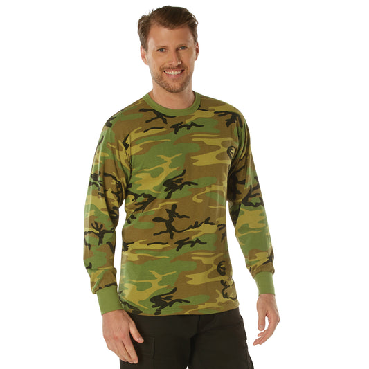 Rothco Long Sleeve Vintage T-Shirt - Woodland Camo