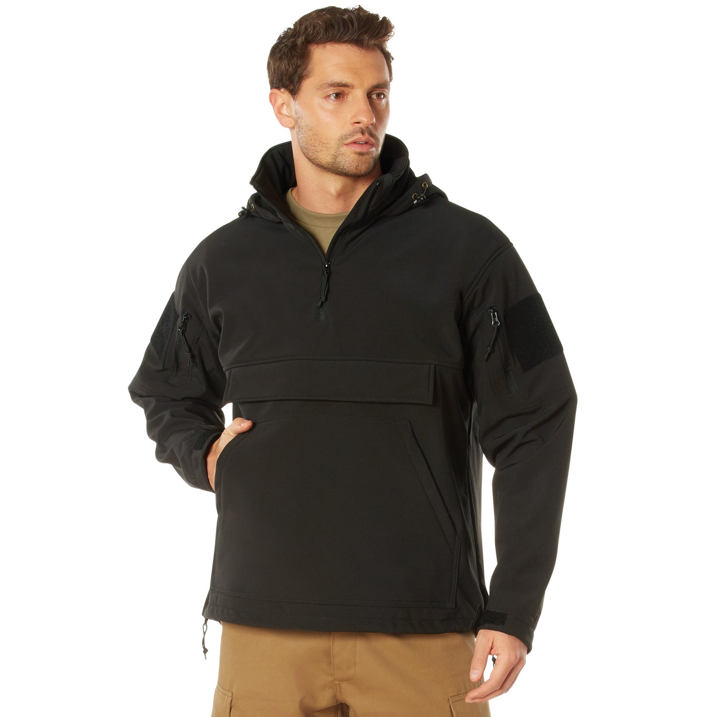 Rothco Concealed Carry Soft Shell Anorak - Black